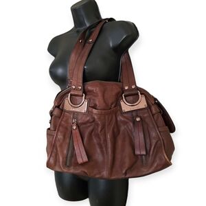 ☆B. Makowsky Brown Leather Handbag☆